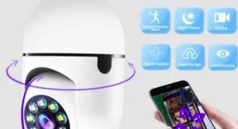 V380 8MP Smart Bulb CCTV Camera with 360°