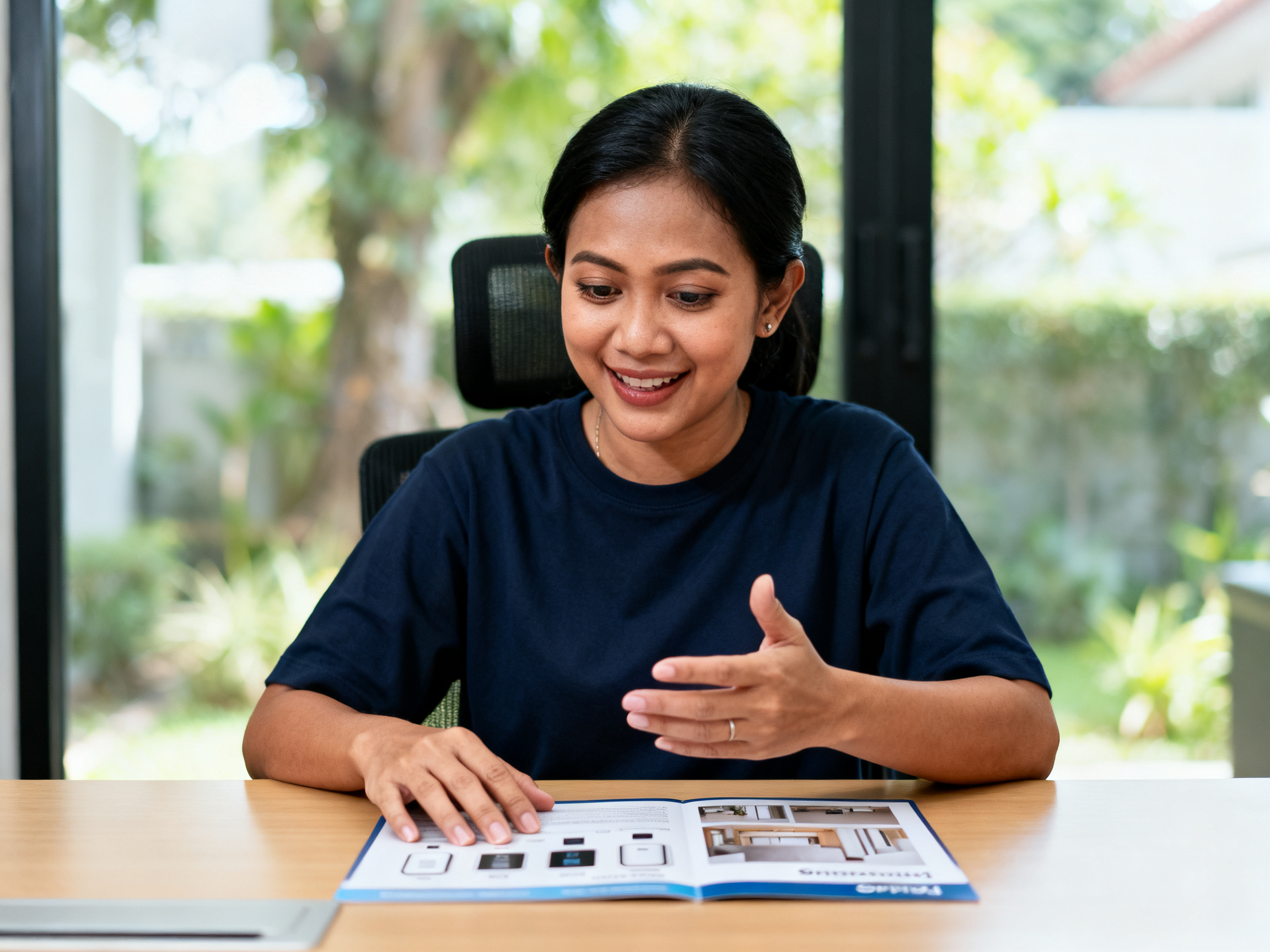 e-commerce alat smart home katalog perangkat IoT di meja kerja